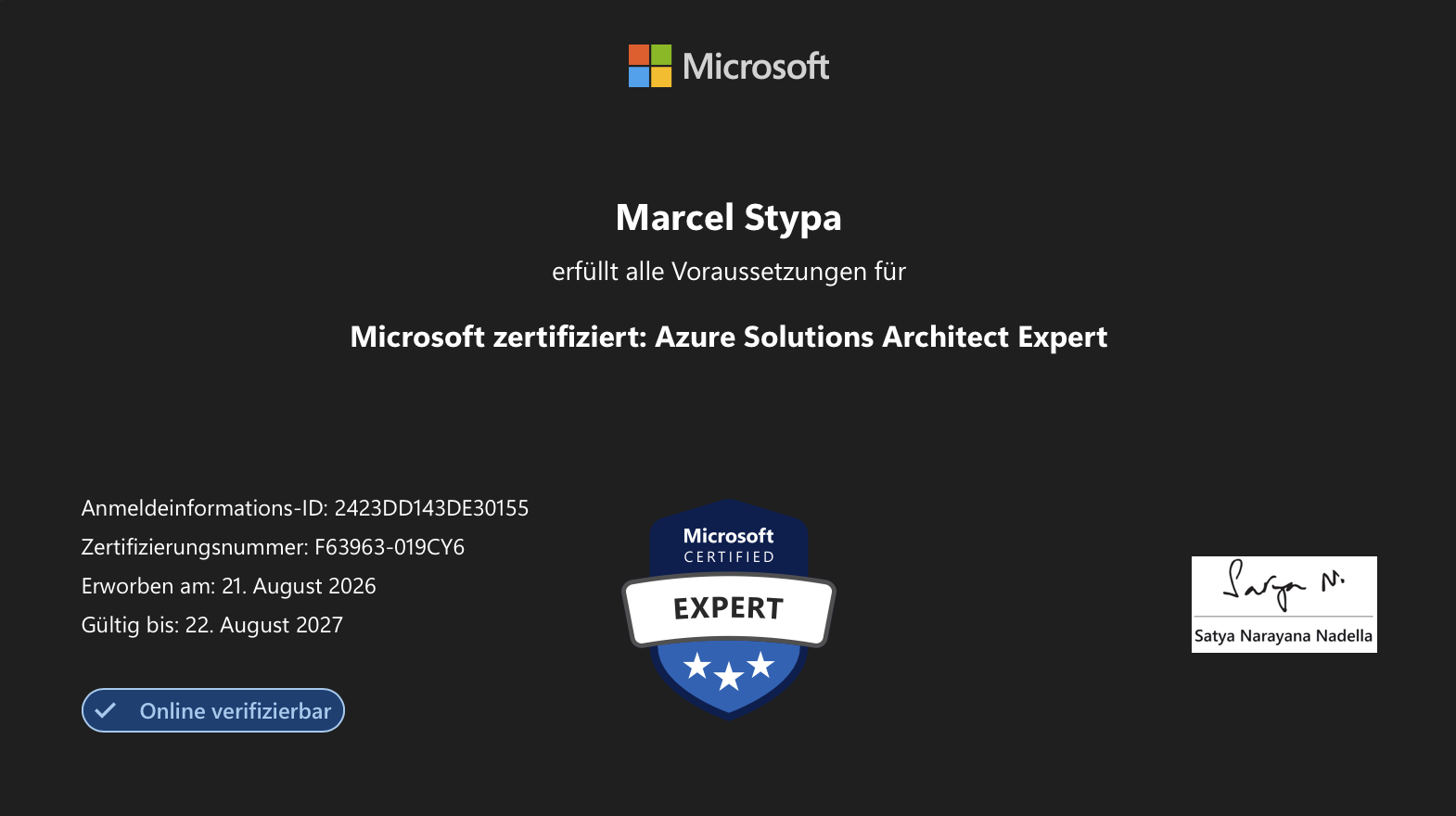Microsoft Azure Solutions Architect Expert